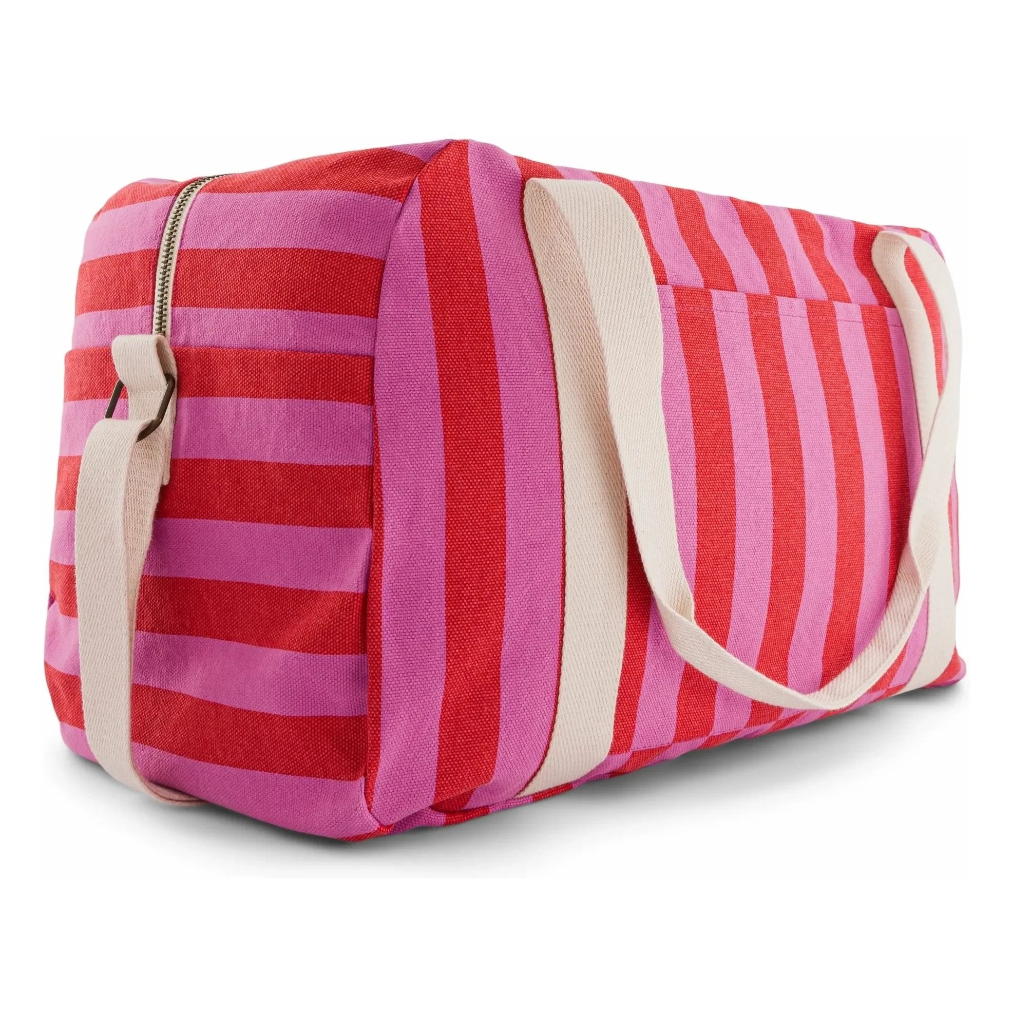 Rose in April - Raphaël Striped Baby Care Bag | Pink