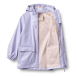Wheat - Ollo Waxed Recycled Fiber Waterproof Jacket | Purple