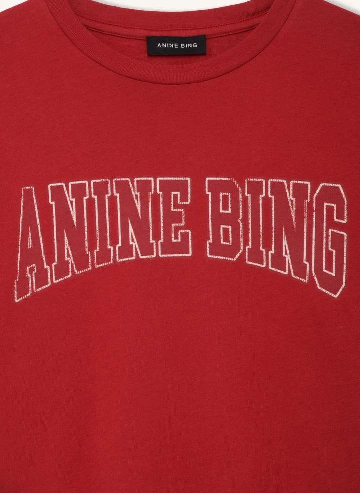 Anine Bing - Shelley Cotton T-Shirt | Red