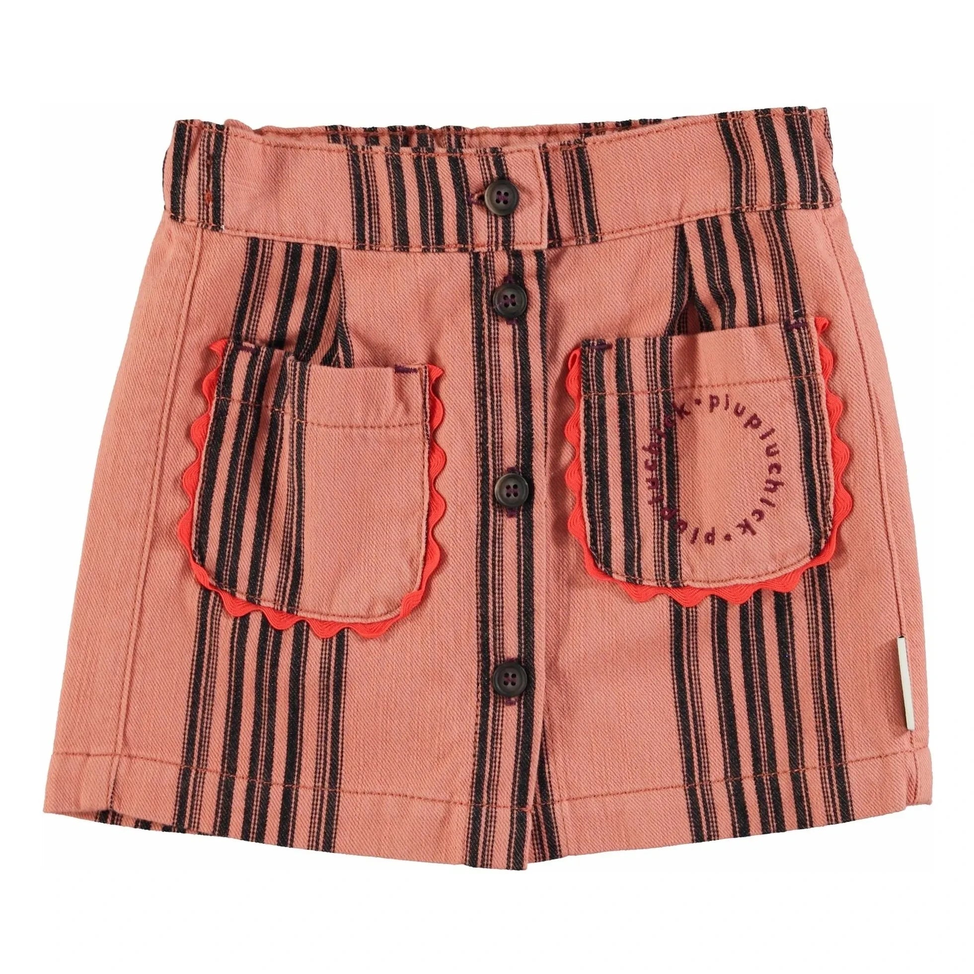 Piupiuchick - Striped Organic Cotton Skirt | Pink