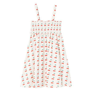 Tinycottons - Cherry Organic Cotton Tank Dress | White