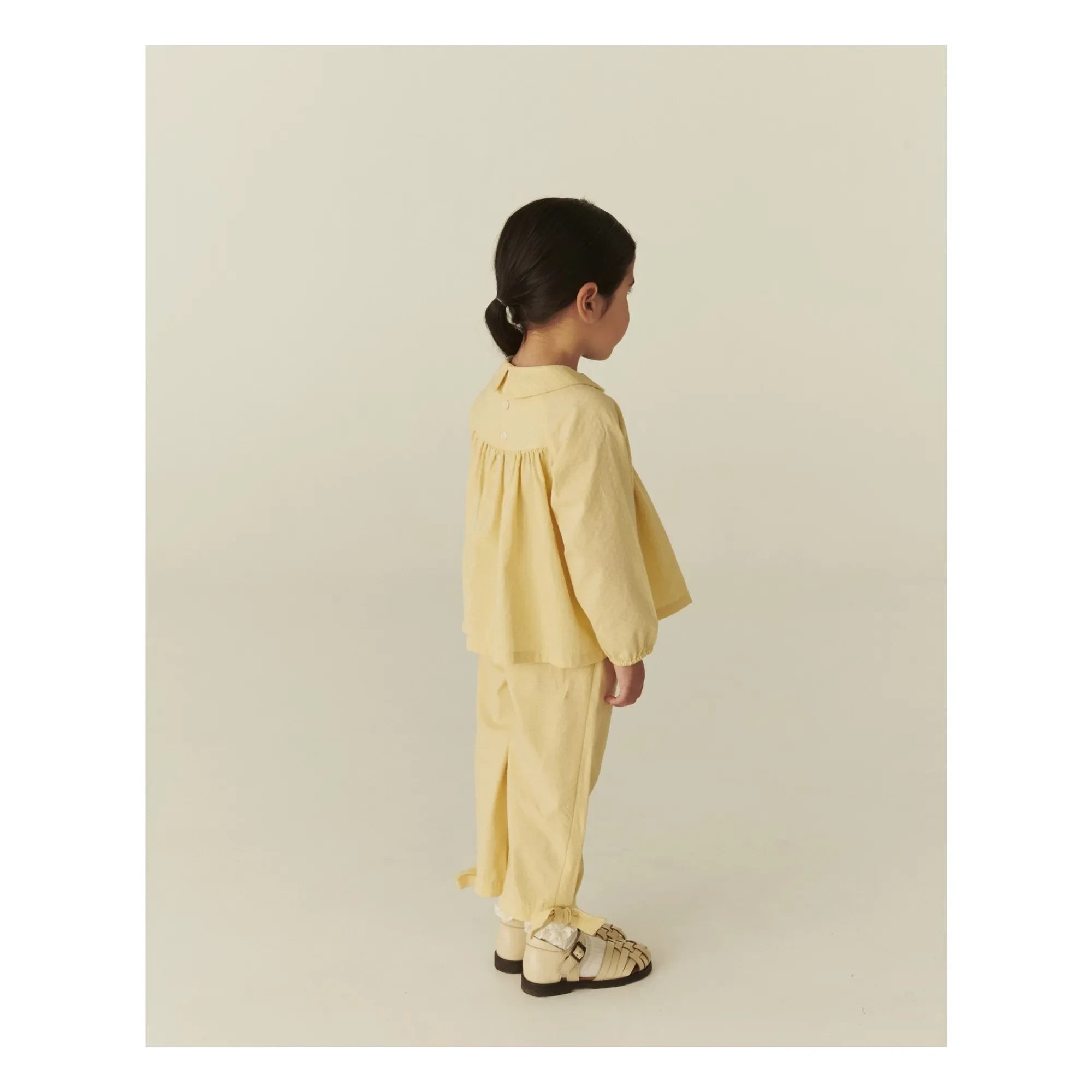Copenhagen Colors - Organic Cotton Knotted Trousers | Pale Yellow