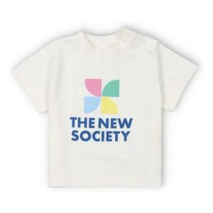the new society - Mykonos Baby Logo T-Shirt | Ivory