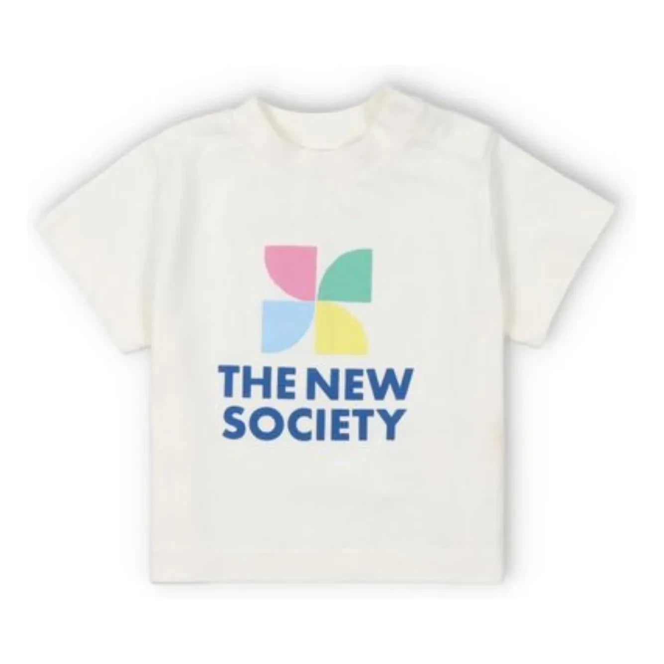 the new society - Mykonos Baby Logo T-Shirt | Ivory