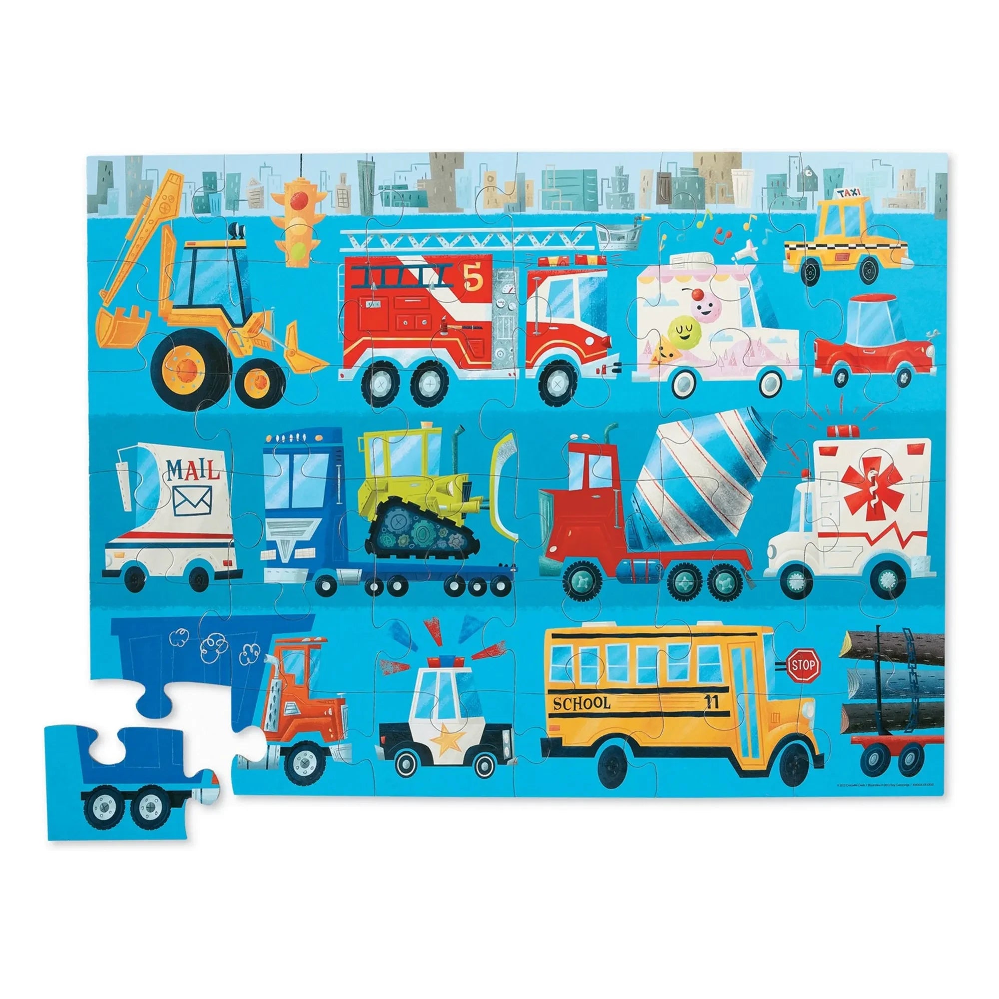 Crocodile Creek - Vehicle Puzzle - 36 Pieces