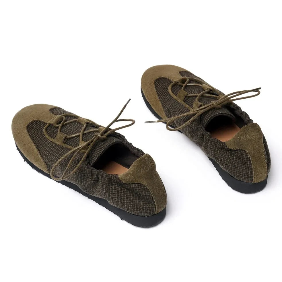 Naguisa - Raluca Ekose Sneaker | Haki