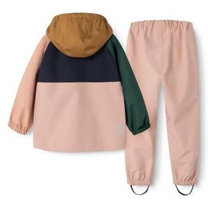 Liewood - Pedia Color Block Recycled Fiber Rain Set | Pink