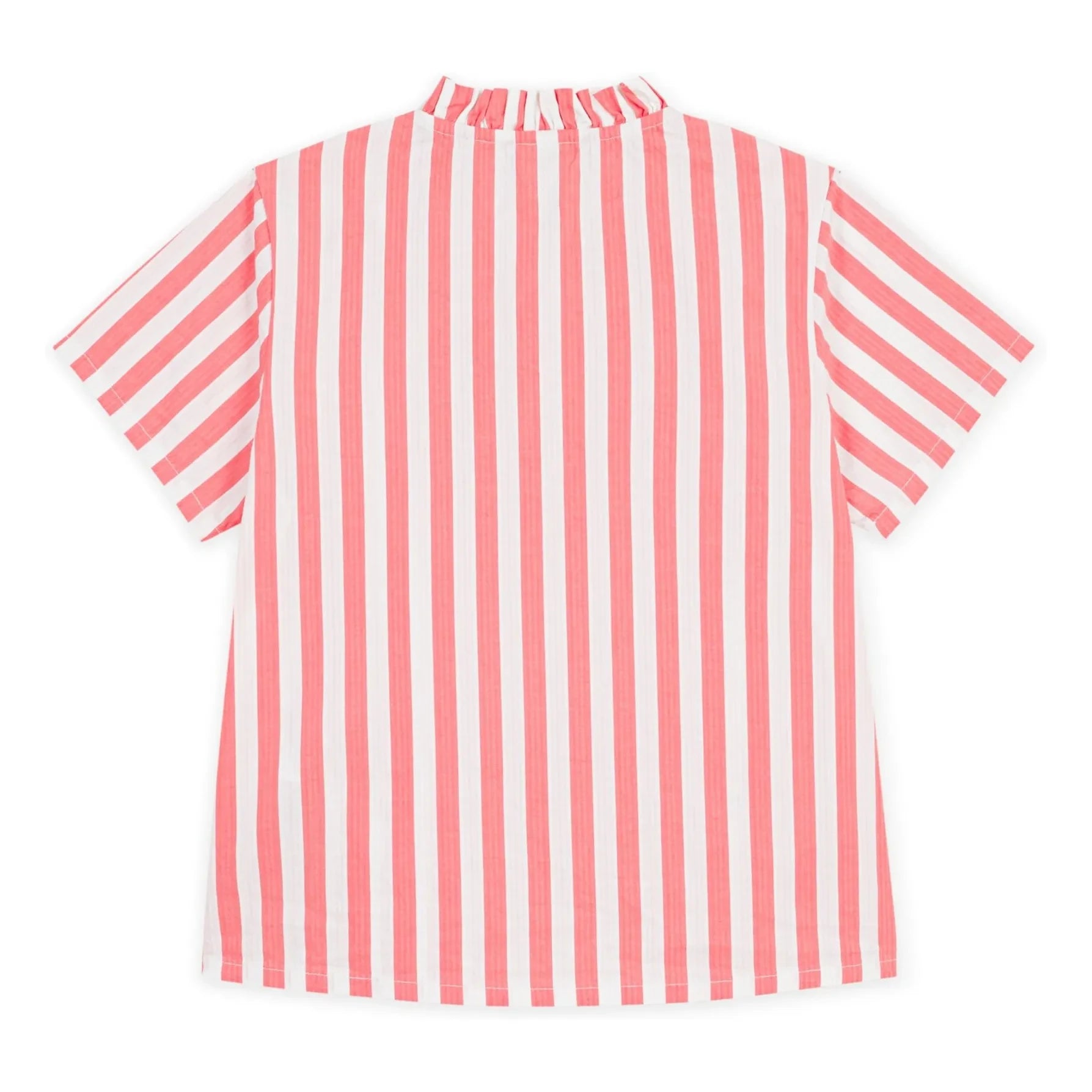 Petit Bateau - Striped Organic Cotton Blouse | Coral