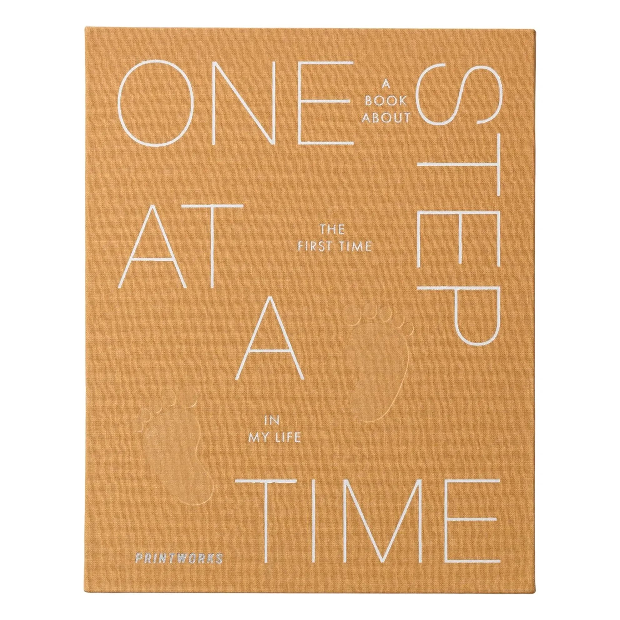 PrintWorks - Baby Photo Album One Step at a Time | Mustard Yellow