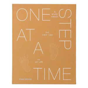 PrintWorks - Baby Photo Album One Step at a Time | Mustard Yellow