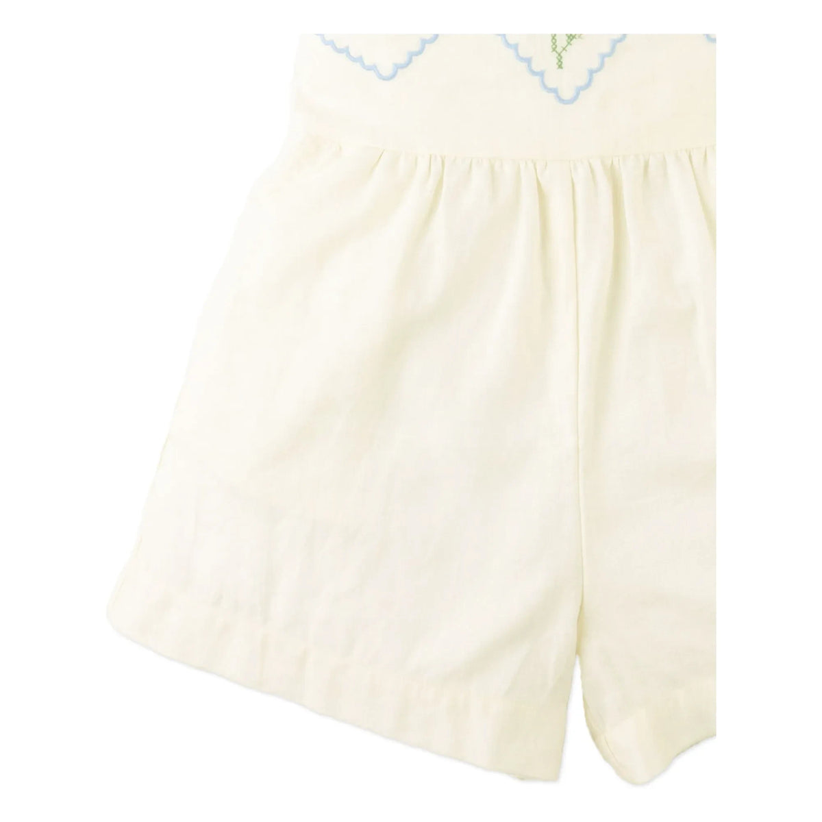 Gingersnaps - Jill Linen Embroidered Romper | Ecru