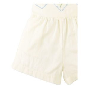 Gingersnaps - Jill Linen Embroidered Romper | Ecru
