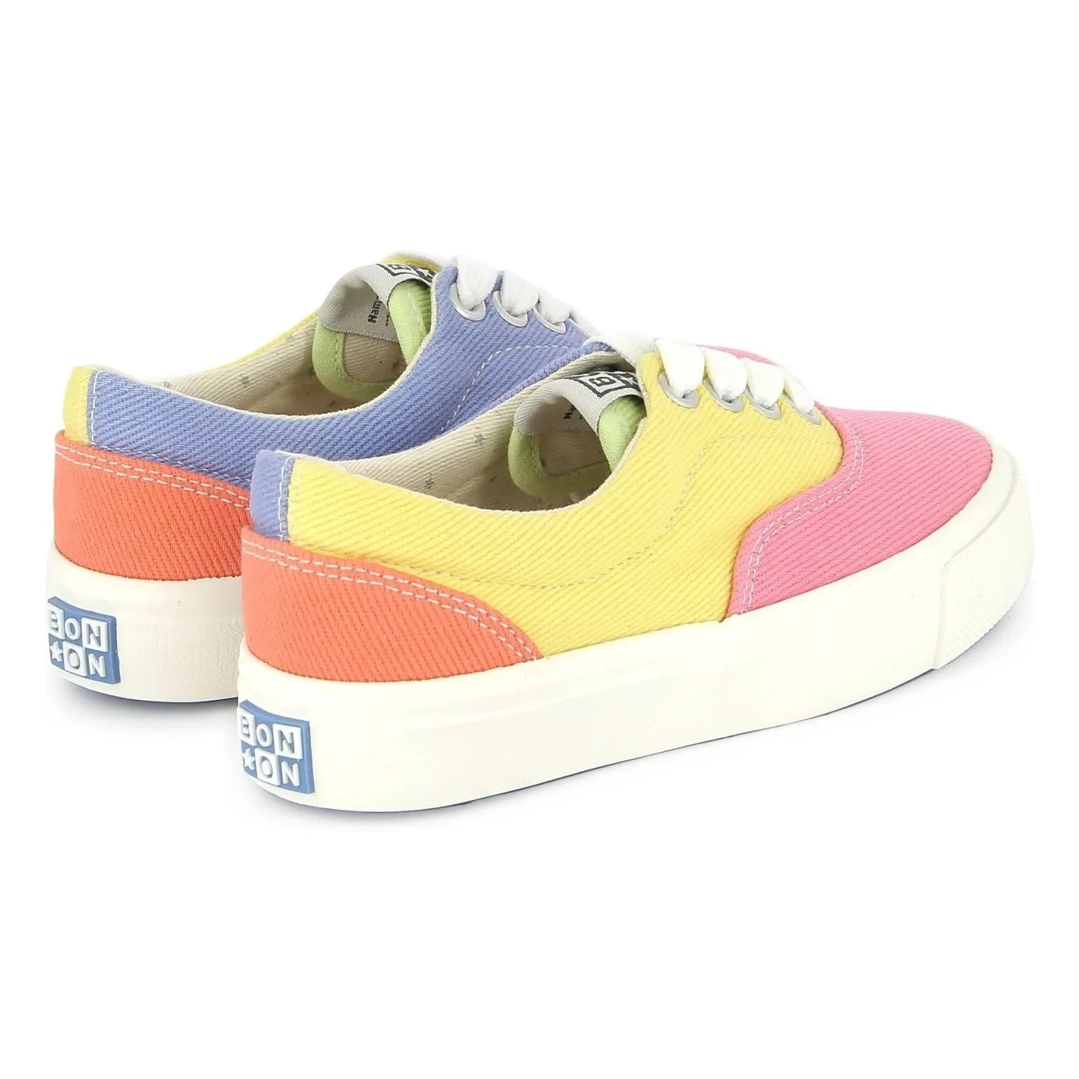 Bonton - Elastic Lace-up Skateboard Sneakers | Candy pink
