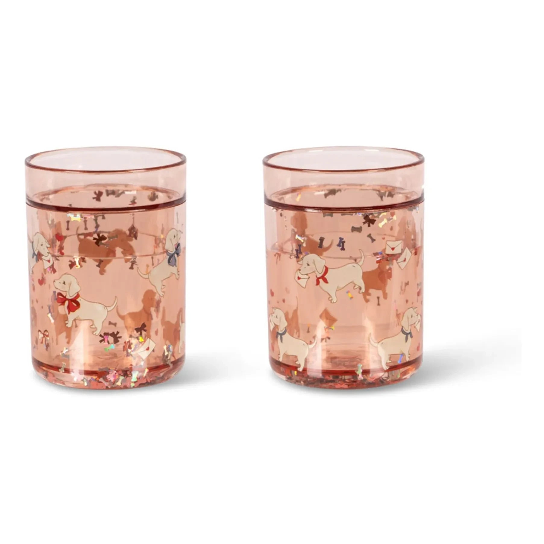 Konges Sløjd - Woof simli bardaklar - 2'li set | Pembe