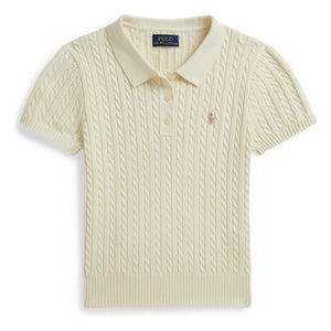 Ralph Lauren - Fine knit polo shirt | Cream