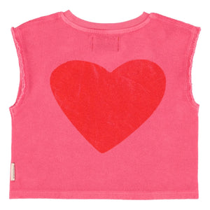 Piupiuchick - Love Organic Cotton Foam Top | Fuchsia