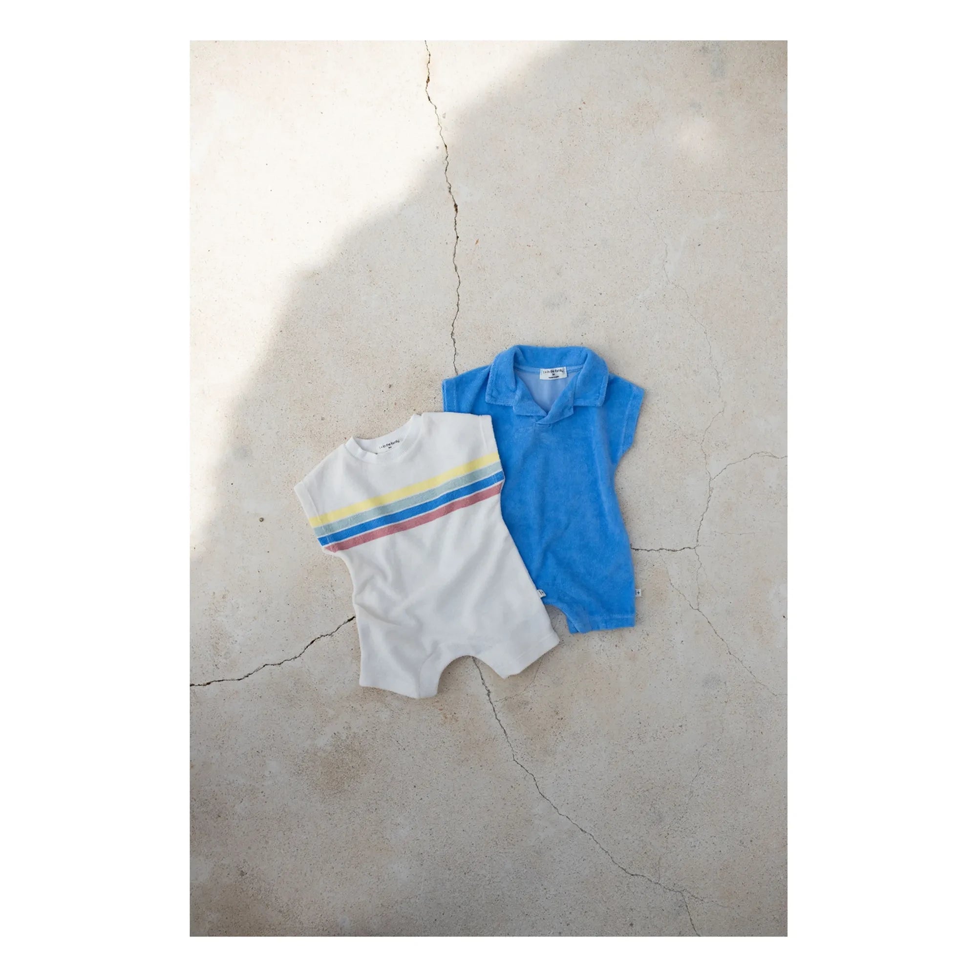 1+ in the family - Campos Striped Romper | White