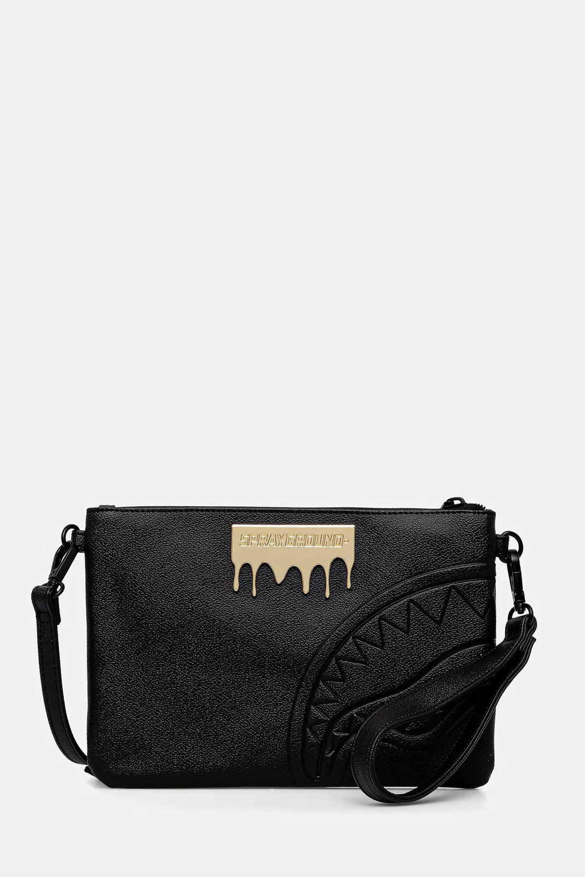 Sprayground - Siyah Suni Deri Omuz Çantası 910B9044NSZ