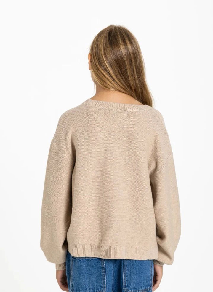 Smallable Kid - Shelly Pocket Kiss Wool Sweater | Cream