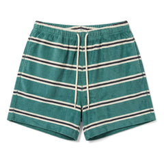 Hod - Beverly Cotton Striped Shorts | Green
