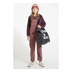 Piupiuchick - Ruffled Collar Sweatshirt Leopard Organic Cotton | Aubergine