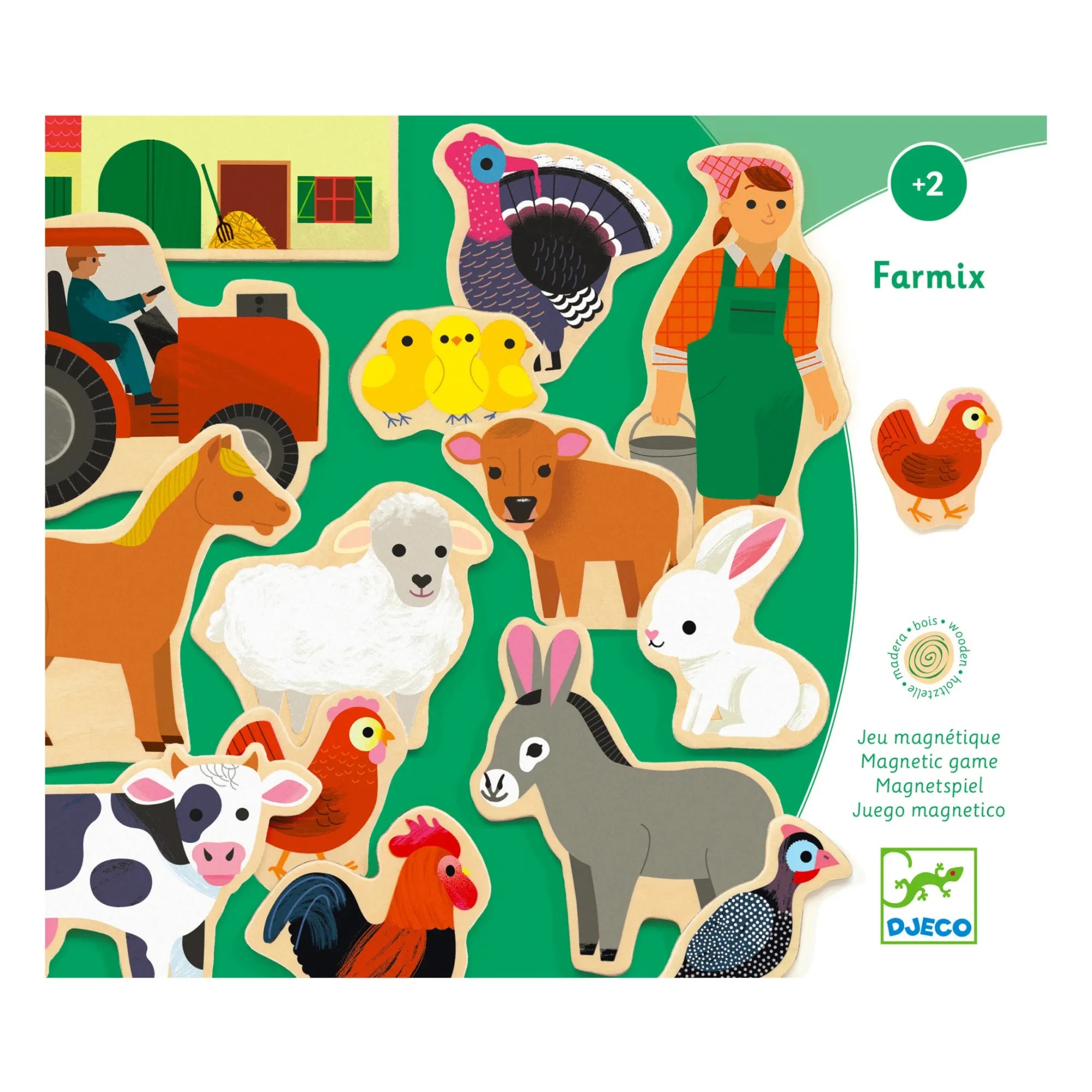 Djeco - Farmix Wooden Magnets