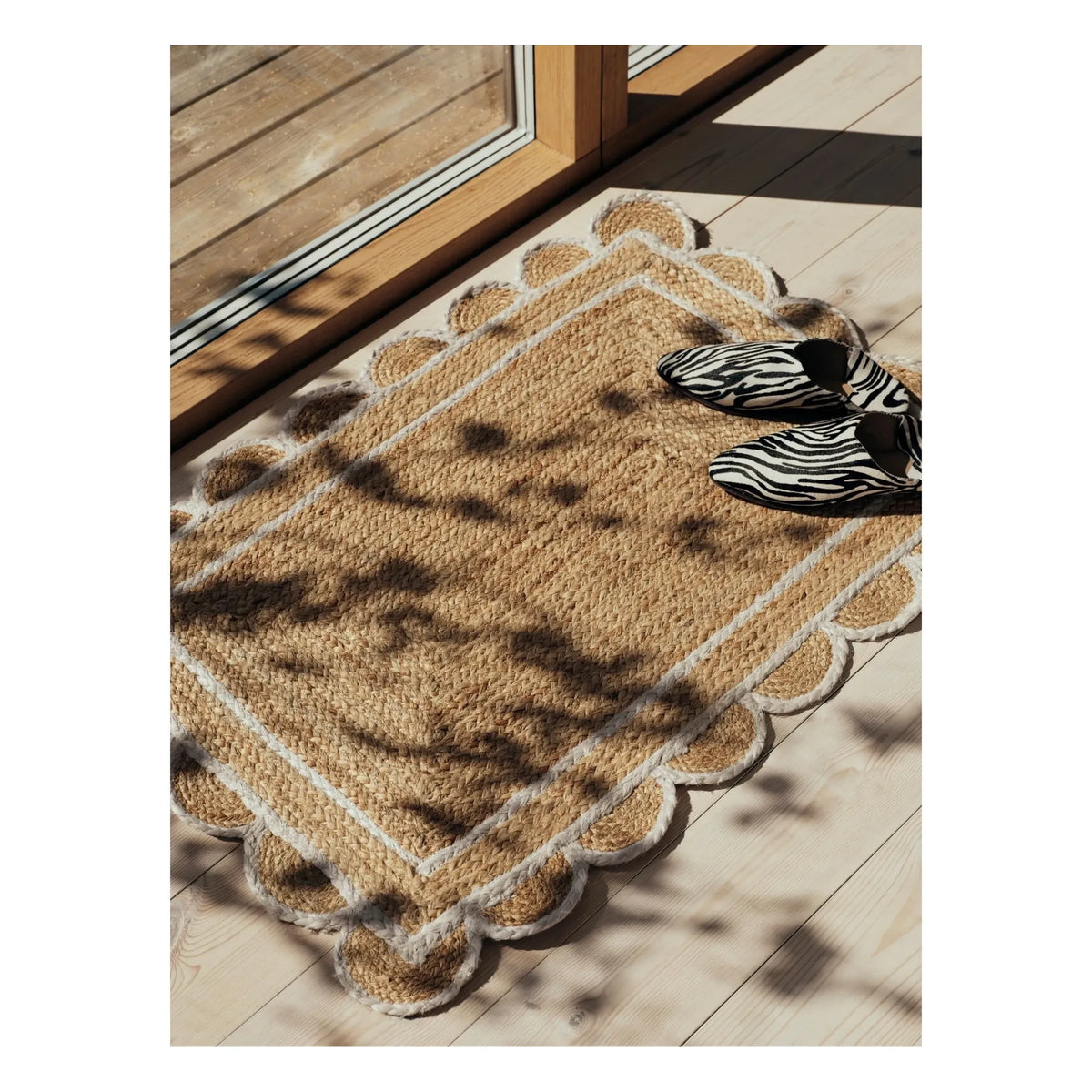 Broste Copenhagen - Jute door mat with oyster shell | Natural