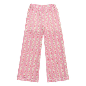 Maison Mangostan - Wavy Crochet Pants | Pink
