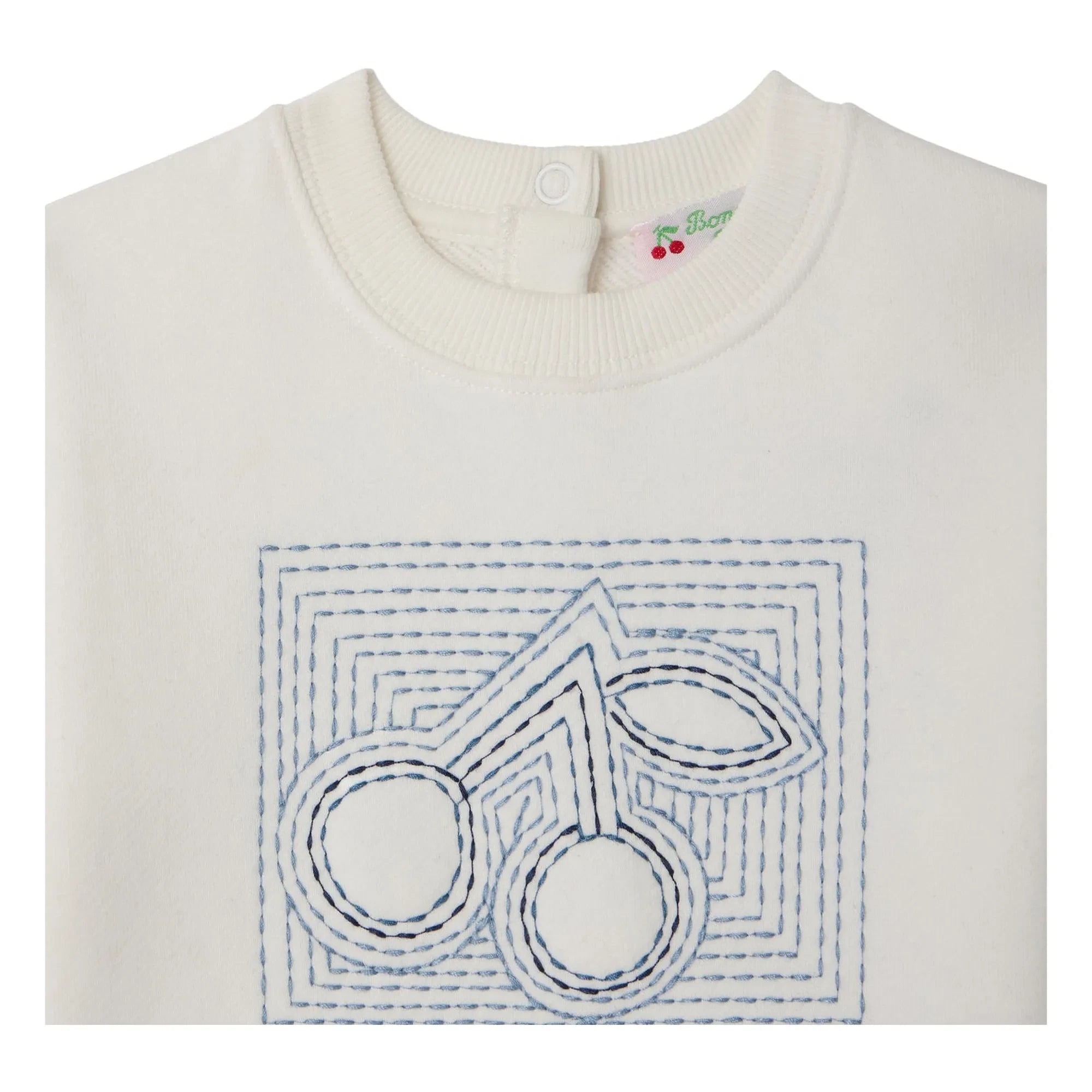 Bonpoint - Gena Cherry Organic Cotton Baby Sweatshirt | Cream