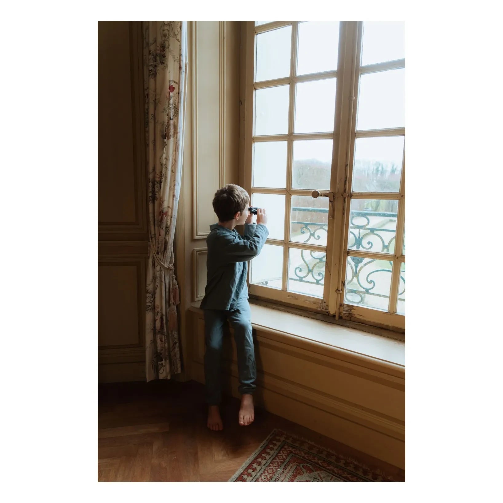 Risu Risu - Nino Organic Cotton Pajama Set | Grey-Green