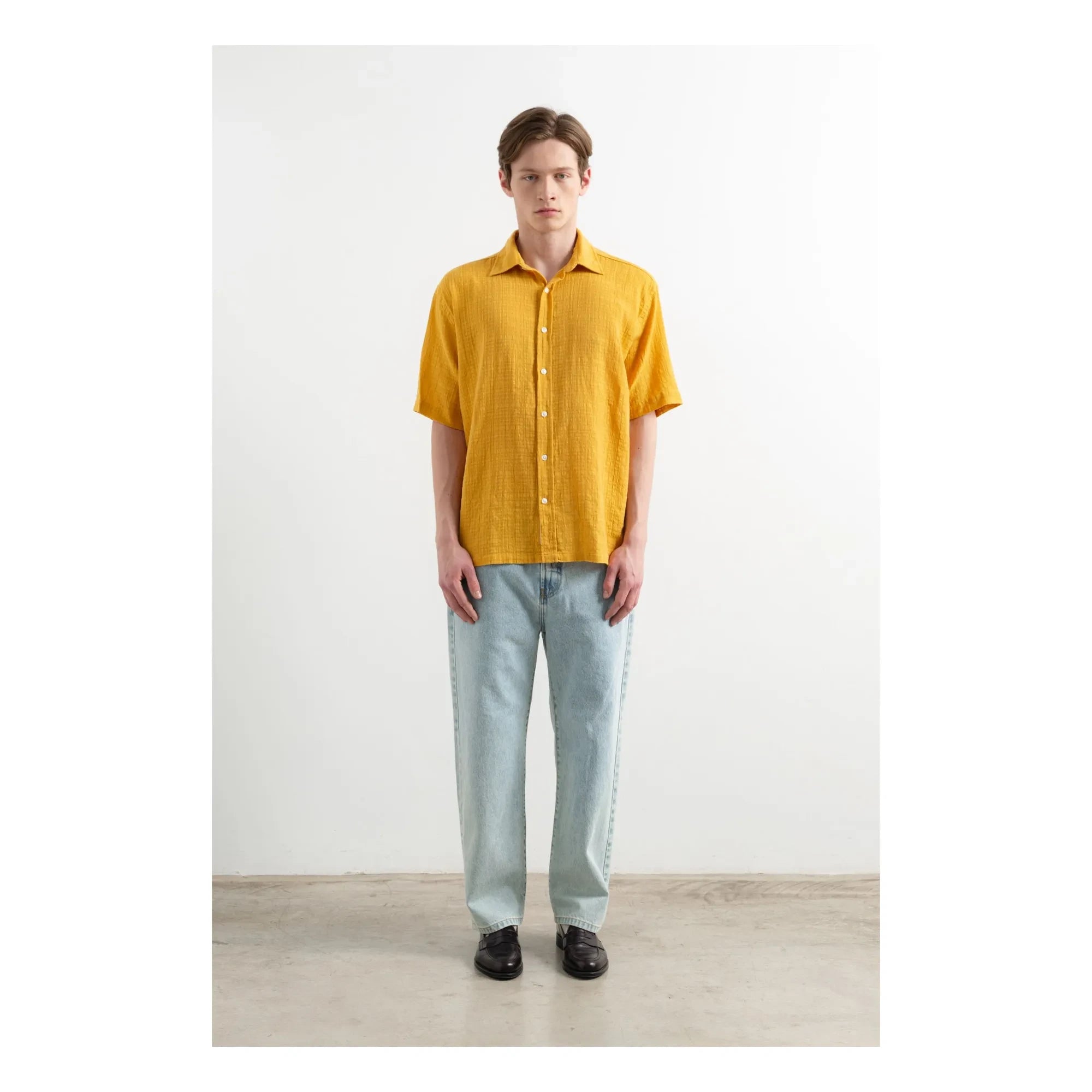 Edmmond Studios - Mustard Straw Land Short Sleeve Shirt