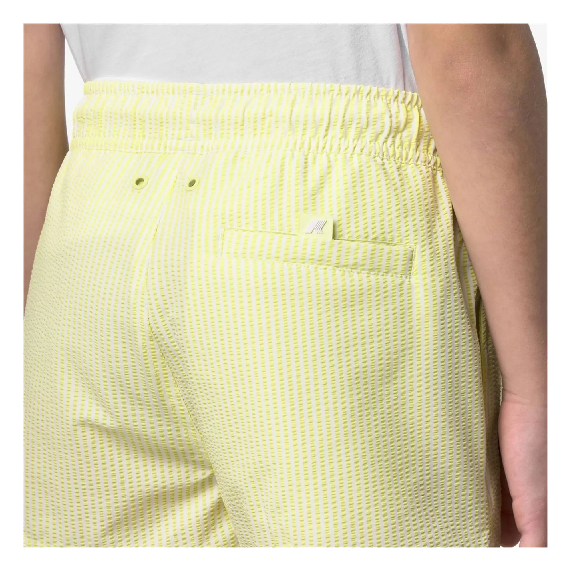 K-way - Hazel Beach Striped Swimsuit Shorts | Yellow