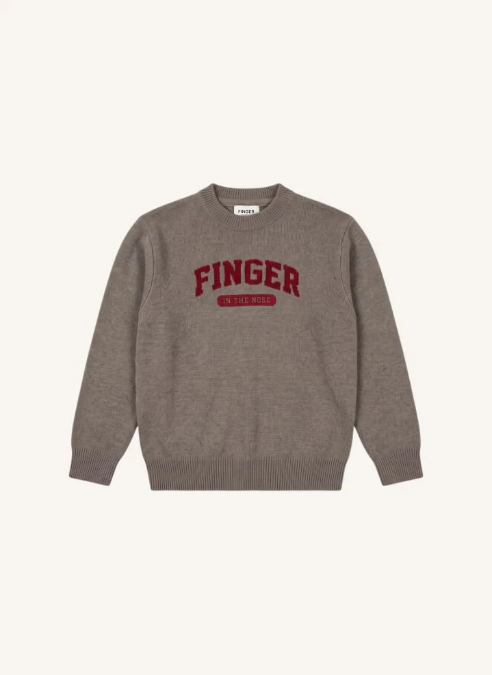 Finger in the nose - Mathis Merino Wool Sweater | Gray Melange