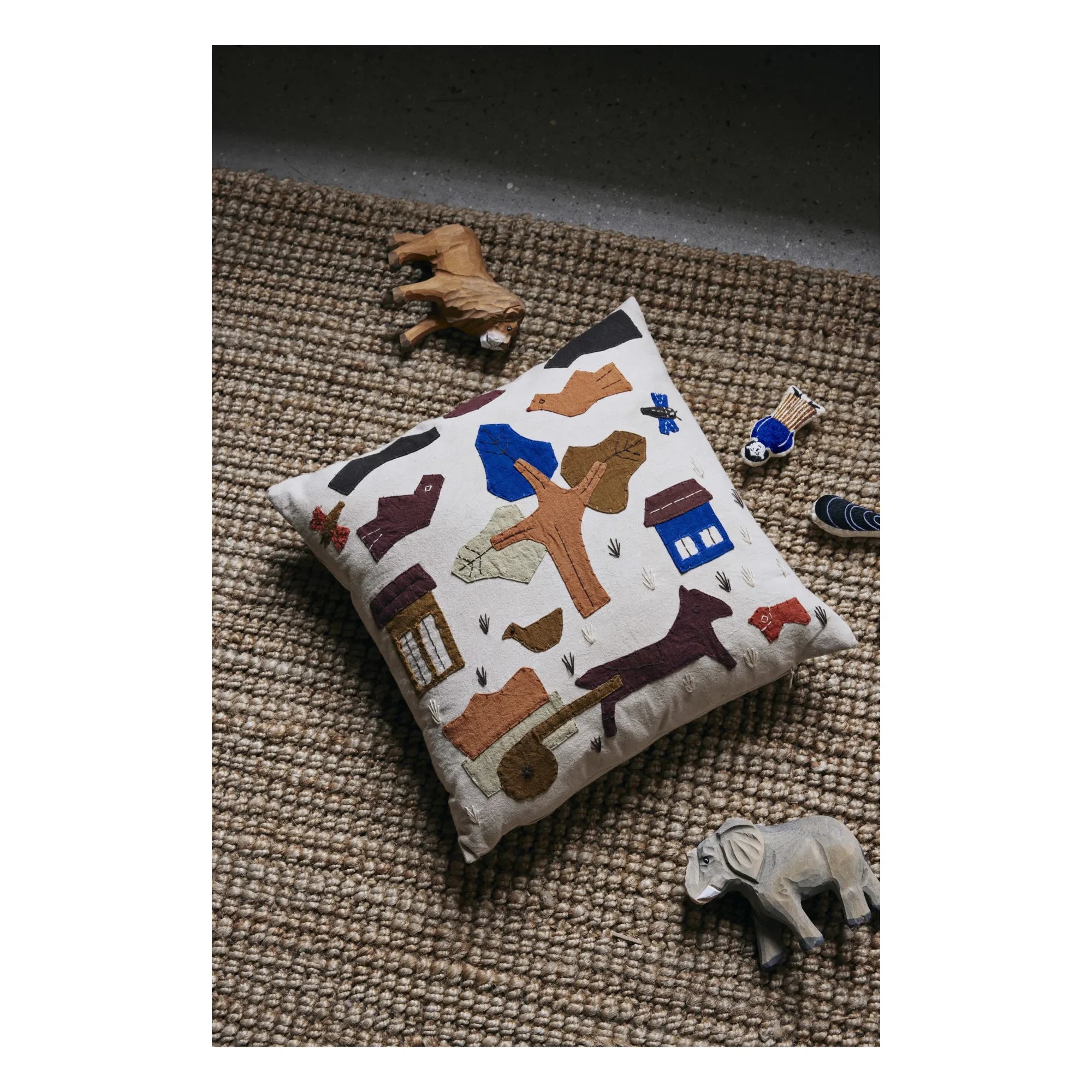 Ferm Living Kids - Village Pillow | Off-white