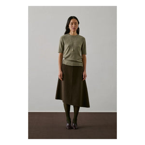 Soeur - Geneva Wool Skirt | Khaki Brown