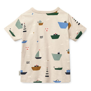 Liewood - Apia Bateaux Organic Cotton T-Shirt | Beige