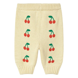 Tinycottons - Cherries Knit Pants | Yellow
