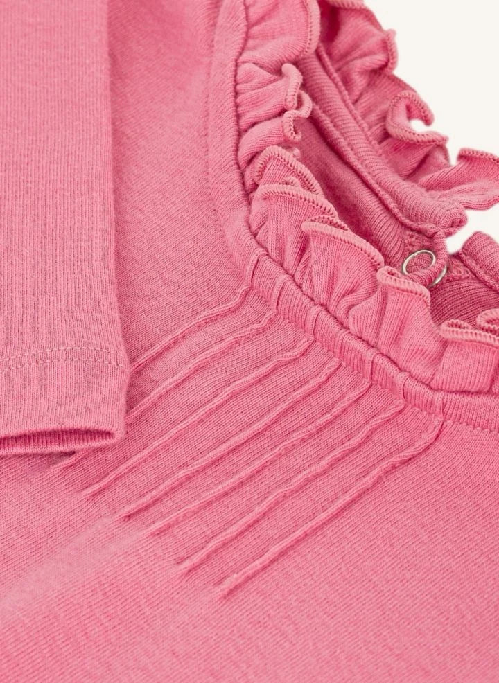Petit Bateau - Organik pamuklu yakalı T-shirt | Pembe