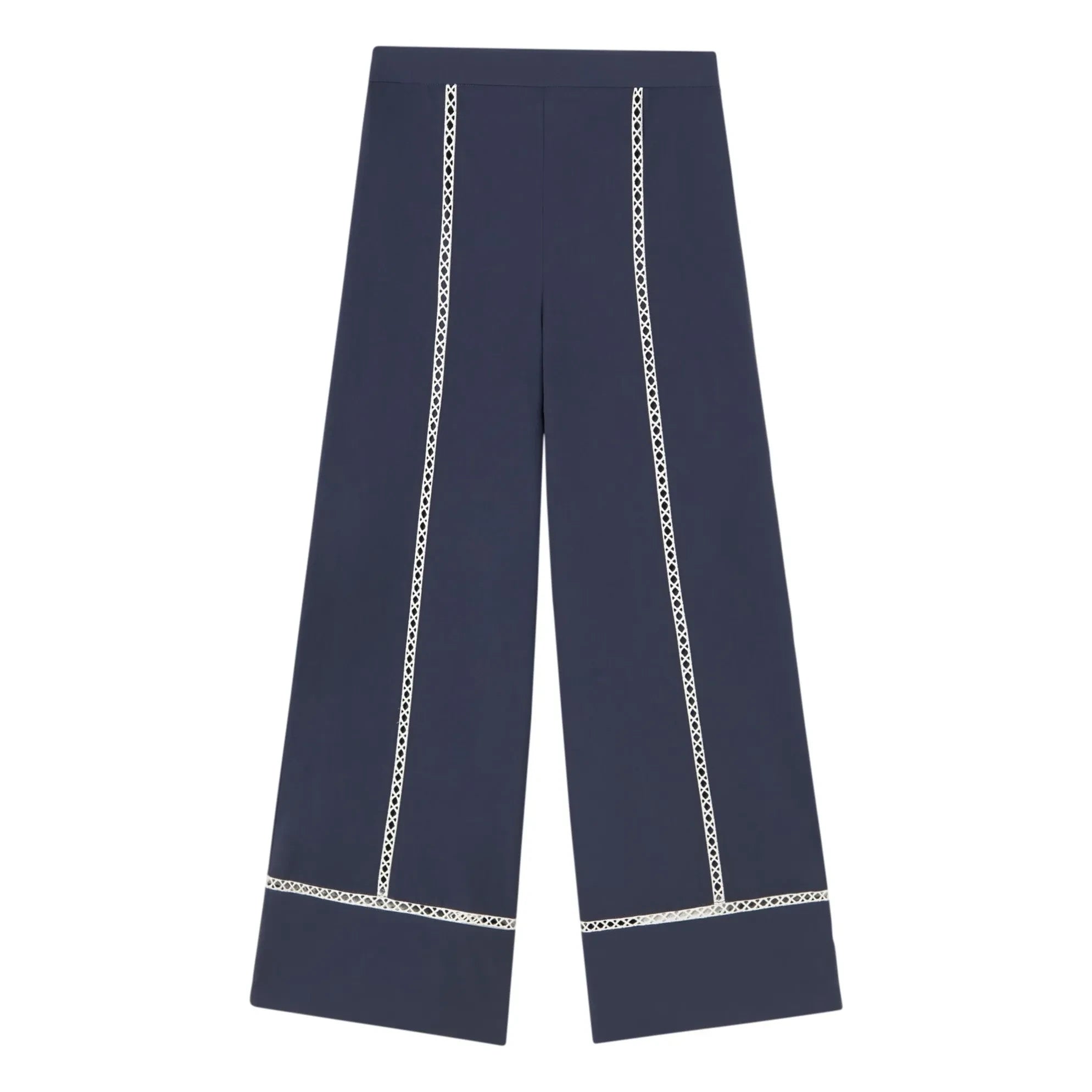 The Tiny Big Sister - Wide Fit Cotton Pants | Navy Blue