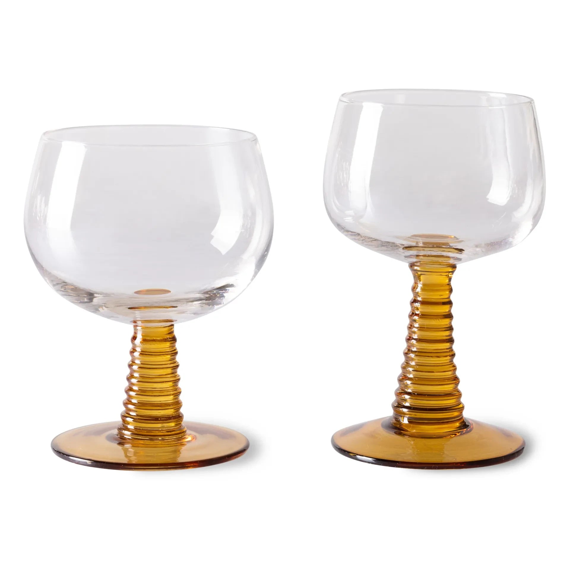 HKliving - Spiral Glass | Mustard