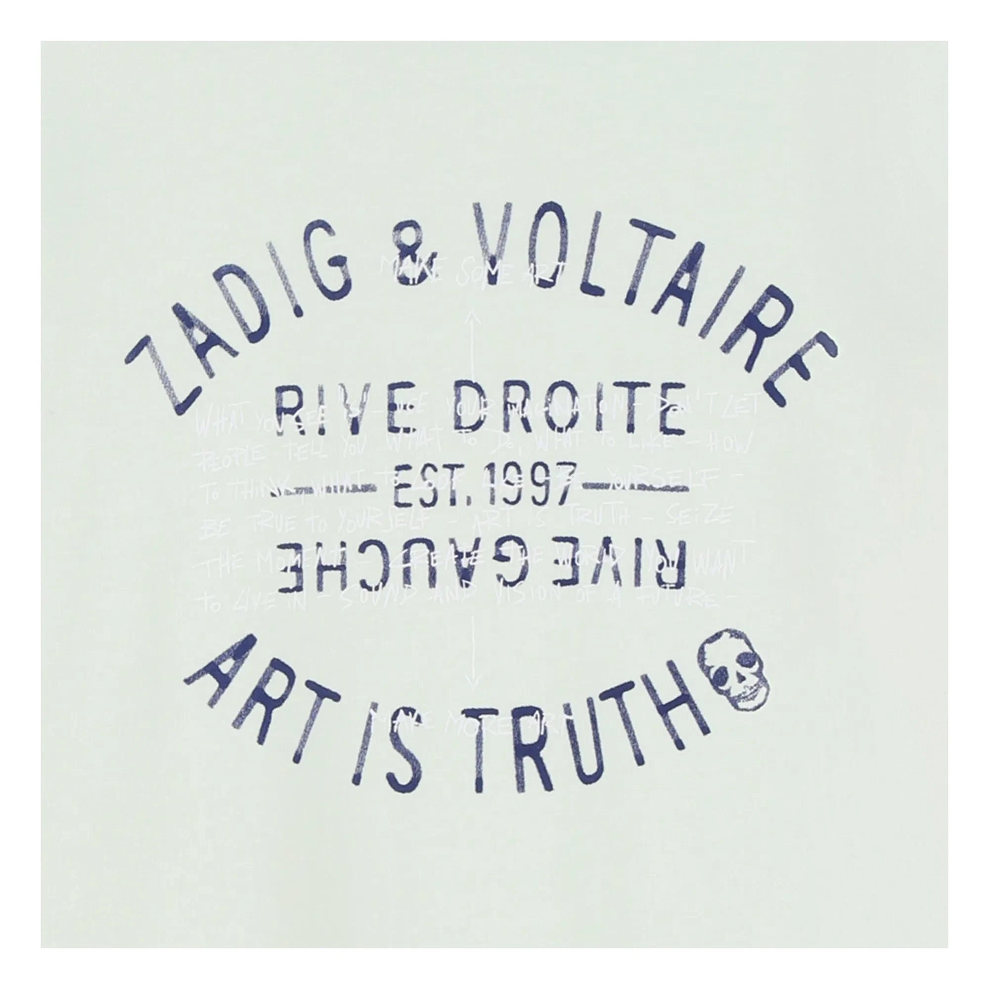 Zadig & Voltaire - Art Is Truth Faded Logo T-Shirt | Faded Green