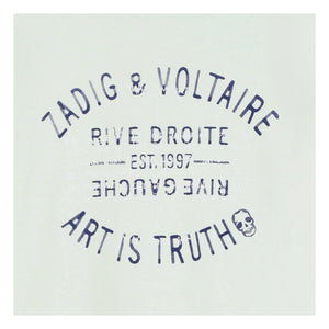 Zadig & Voltaire - Art Is Truth Faded Logo T-Shirt | Faded Green