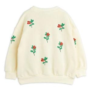Mini Rodini - Organik pamuklu çiçek desenli sweatshirt | Ecru