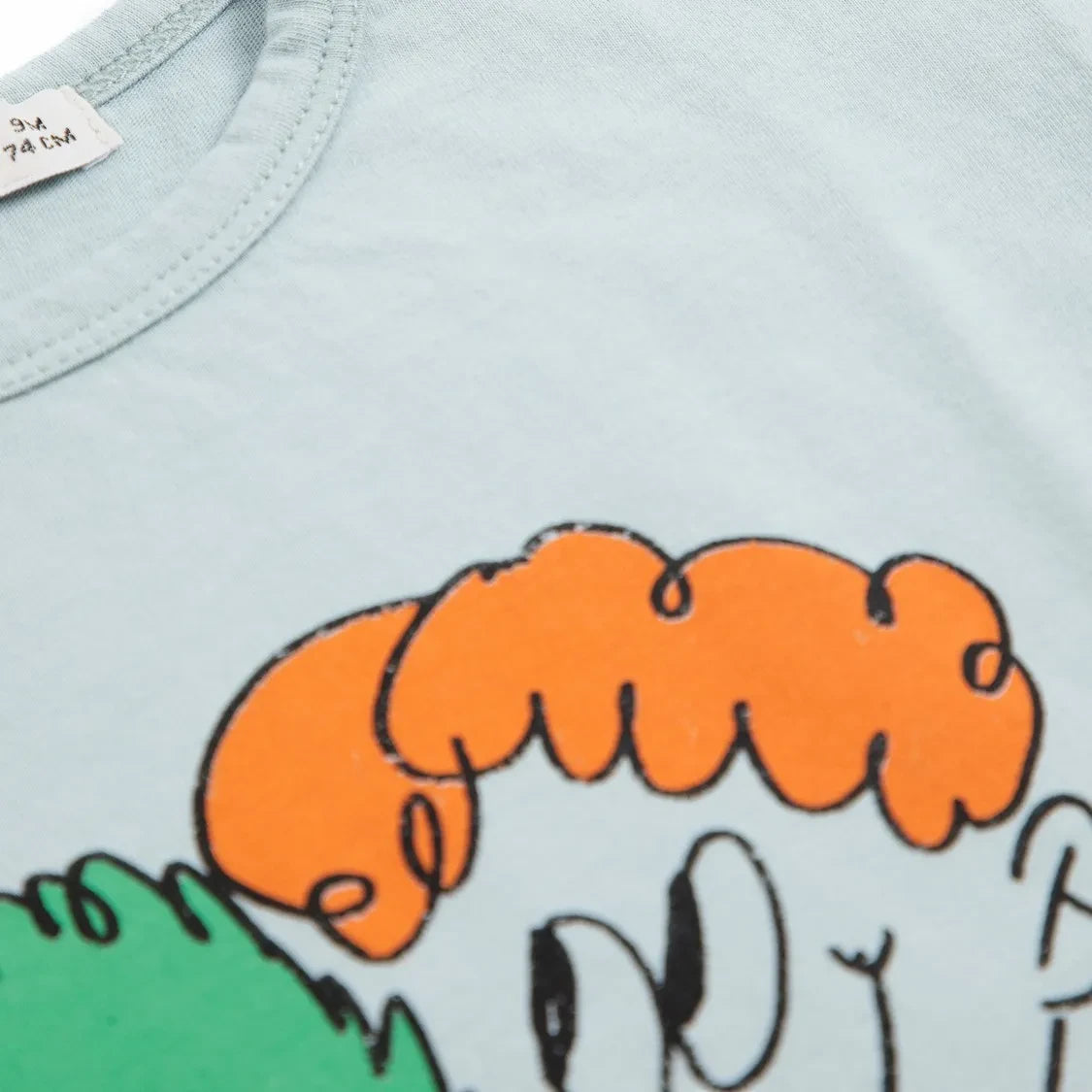 Bobo Choses - Monstre Organic Cotton Baby T-shirt | Light Blue