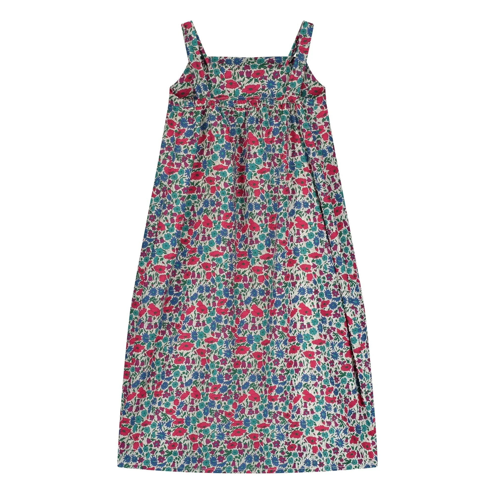 Tangerine - Floral Print Midi Dress | Raspberry Red