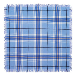 Bompard - Mini Checkered Cashmere Scarf | Blue