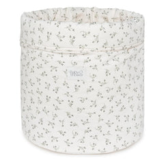 Babyshower - Olive Bloom toy storage basket | Ecru