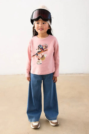 Mayoral children's cotton long-sleeve blouse