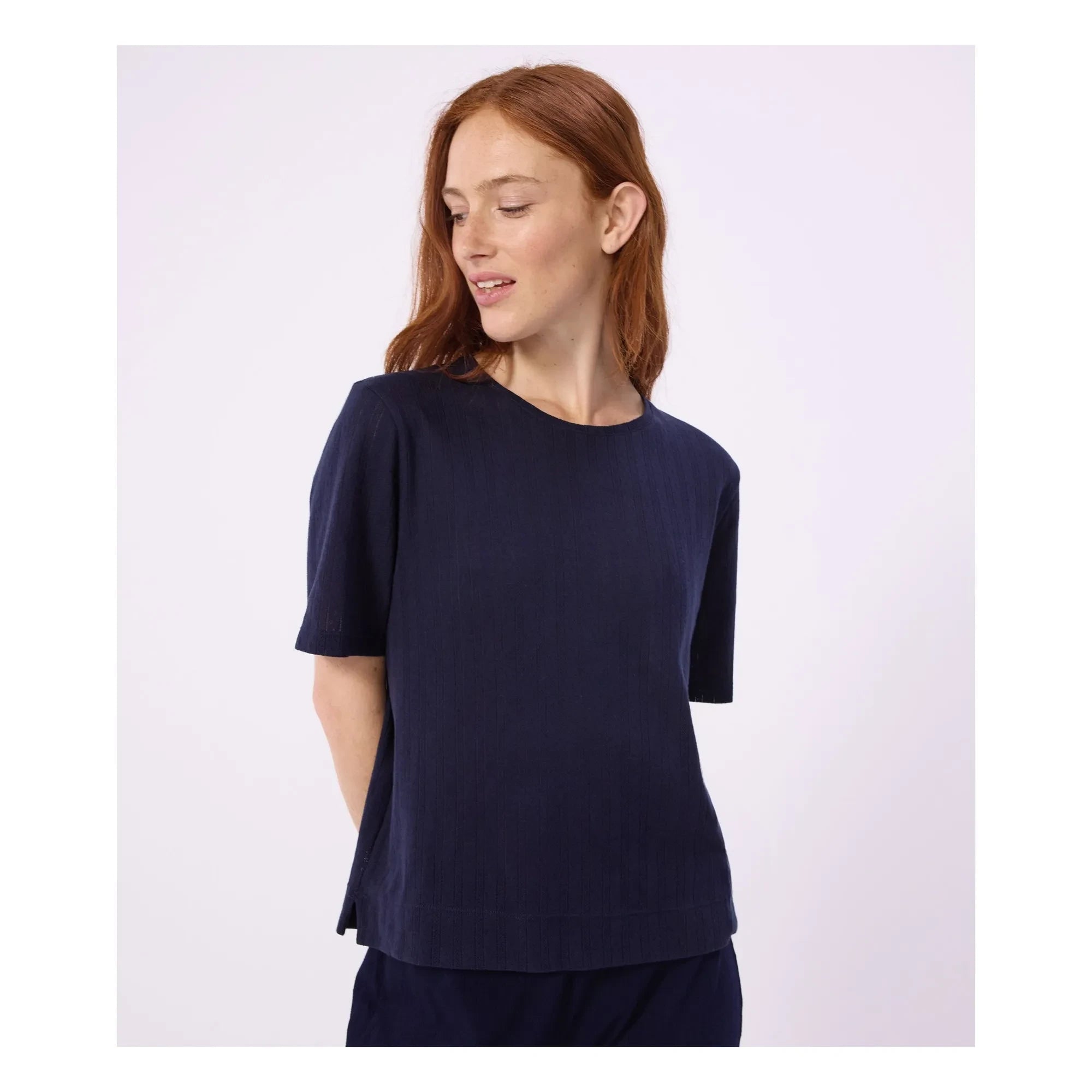 Petit Bateau - Navy blue liquid pajamas