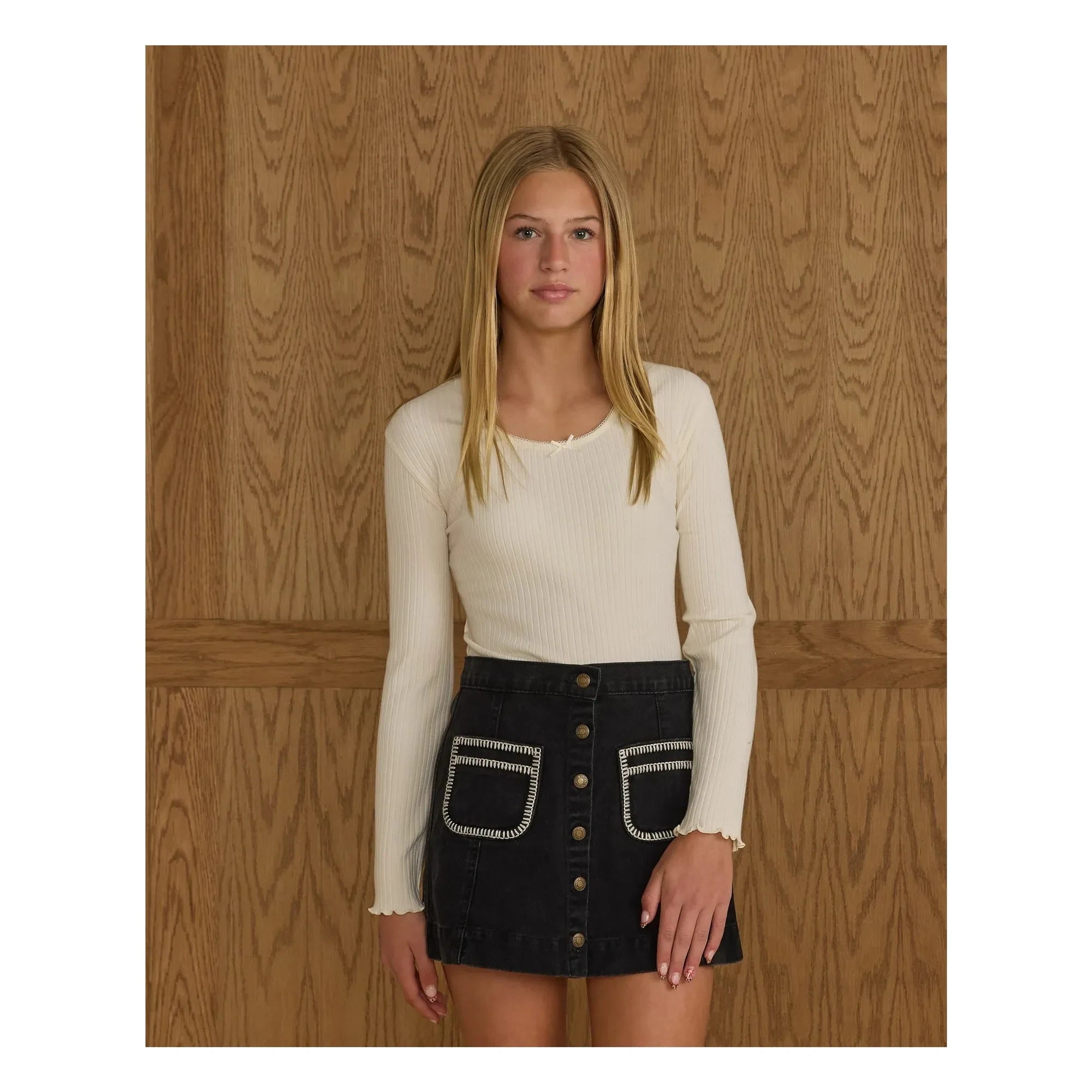 Rylee + Cru - Ribbed T-Shirt | Ivory
